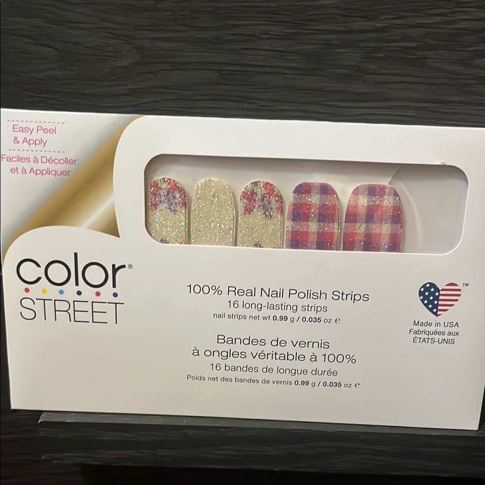 Color Street Glitter and Plaid Nail Strips Pastel Me about it